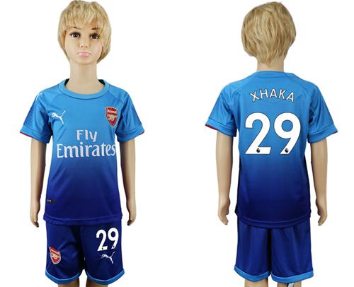 Arsenal #29 Xhaka Away Kid Soccer Club Jersey